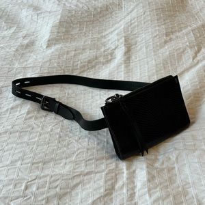 Rebecca Minkoff genuine leather snake embossed belt bag